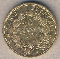 Franciaország 1854. 20Fr Au 6,4516g III.Napoleon T:2-/3+