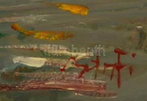 Bánfi jelzéssel: Vitorlások a Balatonon. Olaj, karton, 23×33 cm