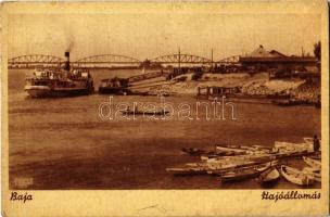 2 db régi magyar városképes lap: Baja és Berettyóújfalu / 2 pre-1945 Hungarian town-view postcards