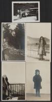 cca 1931 Lisl Goldarbeiter szépségkirálynő fotói: utazás, nyaralás, kirándulás, egy részük feliratoz...
