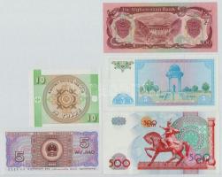 5db-os vegyes külföldi bankjegy tétel, közte Üzbegisztán, Kirgizisztán, Afganisztán T:I
Mixed 5 pie...