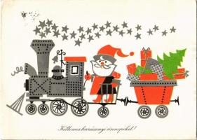 50 db MODERN motívumlap Mikulással, karácsonyi üdvözlőlapok / 50 MODERN motive cards with Saint Nich...