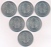 Nagy-Britannia 1967. 1/2C Cu-Ni "II. Erzsébet" (6x) T:1-
Great Britain 1967. 1/2 Crown Cu...