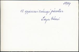 1974 Korond, Lajos bácsi, a fazekas, 3 db fotó, hátuljukon feliratozva/dedikálva, 9×14 cm