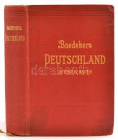 Karl Baedeker: Deutschland in einem Bande. Leipzig, 1913, Karl Baedeker. Német nyelven. Kiadói aranyozott egészvászon sorozatkötésben.