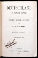 Karl Baedeker: Deutschland in einem Bande. Leipzig, 1913, Karl Baedeker. Német nyelven. Kiadói arany...