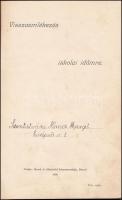 1909 Visszaemlékezés iskolai időmre. Brassó, 1909., Hynek és Hentschel-ny. Aranyozott, festett, szec...