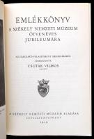 Emlékkönyv a Székely Nemzeti Múzeum ötvenéves jubileumára. Szerk.: Csutak Vilmos. 1-2. köt. Kecskemé...