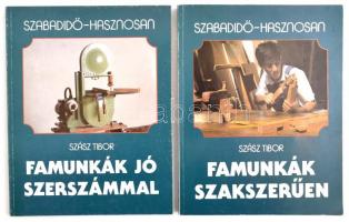Szász Tibor: Famunkák szakszerűen.+Famunkák jó szerszámmal. Szabadidő-hasznosan. Bp.,1986, Műszaki. Kiadói papírkötés.
