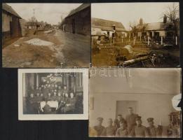 cca 1909-1918 Vegyes katonai fotó tétel: életképek, portrék, stb., összesen 14 db, egy részük hátulj...