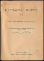 1942 Földrajzi zsebkönyv 1942. Szerk.: vitéz Dr. Temesy Győző. Bp., 1942, Magyar Földrajzi Társaság,...