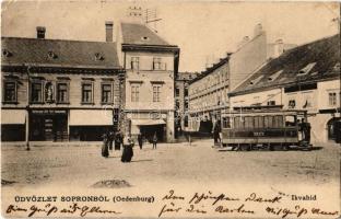 1905 Sopron, Ikvahíd, Gyógyszertár, SVEV 3-as villamos, Gyógyszertár, üzletek. MGS 105. (EK)
