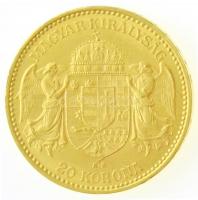 1898KB 20K Au "Ferenc József" Körmöcbánya (6,82g/0.900) T:1- / Hungary 1898KB 20 Korona Au...