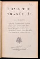 Shakespere minden munkái II-VI. kötet. Bp.,1903, Franklin-Társulat. Kiadói aranyozott egészvászon-kö...