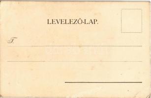 Kézzel rajzolt zsidó művészlap / Jewish hand-drawn art postcard. Judaica (EK)