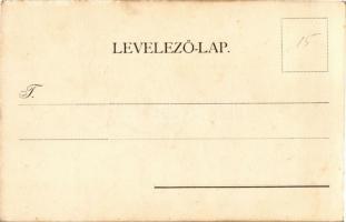 Kézzel rajzolt zsidó művészlap / Jewish hand-drawn art postcard. Judaica s: F. B. (Rb)