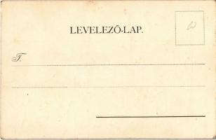 Kézzel rajzolt zsidó művészlap / Jewish hand-drawn art postcard. Judaica s: F. B. (felszíni sérülés ...