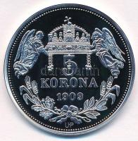 DN "Királyi koronák / 1909. 5K - II. Géza" Ag emlékérem tanúsítvánnyal (20g/0.999/38,61mm)...