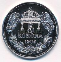 DN "Királyi koronák - II. András 5 korona 1909" Ag emlékérem tanúsítvánnyal (20g/0.333/38,...