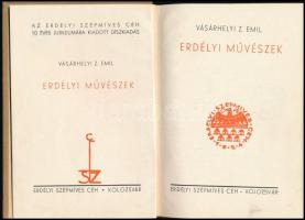 Vásárhelyi Z. Emil: Erdélyi művészek. Kolozsvár, Erdélyi Szépmíves Céh. Fekete-fehér illusztrációkka...