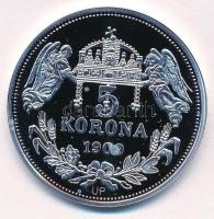 DN "Királyi koronák - II. László 5 korona 1909" Ag emlékérem tanúsítvánnyal (20g/0.999/38,...