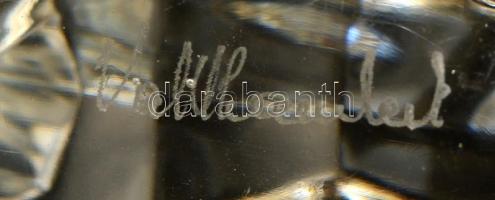 Valsaint Lambert kétágú gyertyatartó, formába öntött, hibátlan, jelzett, 18×11 cm