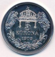 DN "Királyi koronák - Zsigmond 5 korona 1909" Ag emlékérem tanúsítvánnyal (20g/0.999/38,61...