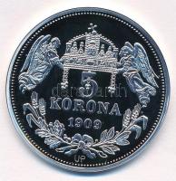 DN "Királyi koronák - I. Ulászló 5 korona 1909" Ag emlékérem tanúsítvánnyal (20g/0.999/38,...