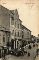 1913 Ungvár, Uzshorod, Uzhorod; Nagyhíd utca, Balázs Soma, Gelb Márton üzlete. Balázs Soma saját kiadása / street view, shops, publisher&#039;s shop (EK)