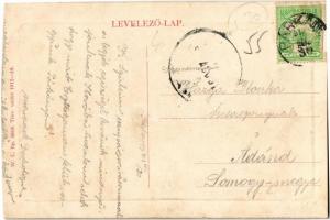 1912 Párkány, Stúrovo; Kir. Járásbíróság. W. L. Bp. 5818. / district court (vágott / cut)