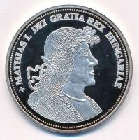 DN Királyi koronák - Mátyás 5 korona 1909 Ag emlékérem tanúsítvánnyal (20g/0.999/38,61mm) T:PP patina