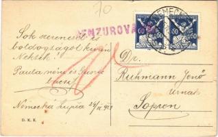 1922 Németlipcse, Deutschliptsch, Nemecká Lupca, Partizánska Lupca; Daniacs Daniel üzlete, híd, falu...