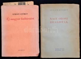 Lukács György: Nagy orosz realisták.+Új magyar kultúráért. Bp.,1946-1948., Szikra. Első kiadások. Kiadói papírkötés.
