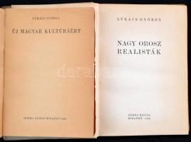 Lukács György: Nagy orosz realisták.+Új magyar kultúráért. Bp.,1946-1948., Szikra. Első kiadások. Ki...