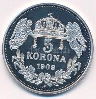 DN "Királyi koronák - I. András 5 korona 1909" Ag emlékérem tanúsítvánnyal (20g/0.999/38,6...