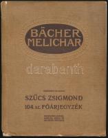 cca 1910 Bächer Rudolf-Melichar Ferenc mezőgazdasági gépkereskedésének 104.-ik sz. főárjegyzéke. Szerk.: Szűcs Zsigmond. Bp., Hornyánszky-ny. Papírkötésben, számos szövegközti ábrával, 183+1 p.