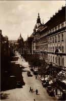 1936 Budapest V. Alkotmány utca, automobilok, országház