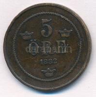 Svédország 1882. 5ö Br "II. Oszkár" T:2 ph.
Sweden 1882. 5 Öre Br "Oscar II" C:...