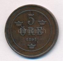 Svédország 1891. 5ö Br "II. Oszkár" T:2 ph.
Sweden 1891. 5 Öre Br "Oscar II" C:...