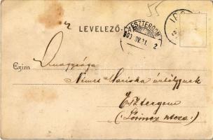 1900 Ipolyság, Sahy; Városi bérházak. Kiadja Kanyó Antal 16. sz. / apartment blocks (EB)