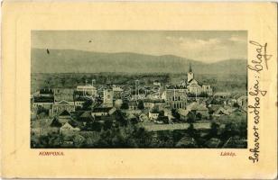 1912 Korpona, Krupina; látkép templomokkal. W. L. Bp. 4774. Kiadja Ruzsinak Antal / general view with churches (EK)