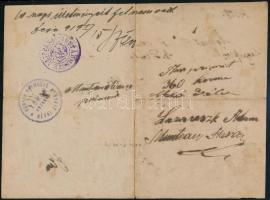 1919-1936 2 db katonai irat:
1919 Déva, Elbocsátási igazolás, pecséttel.+1936 Pesterzsébet, levente...