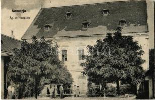 1907 Somorja, Samorín; Evangélikus templom. Kassay és Németh kiadása 116. / Lutheran church (r)