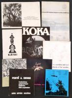 Vegyes művészeti katalógus tétel,16 db, közte Lesznai Anna, Paul Klee, Derkovits...stb. Különféle ki...