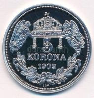 DN "Királyi koronák - II. Béla 5 korona 1909" Ag emlékérem tanúsítvánnyal (20g/0.999/38,61...