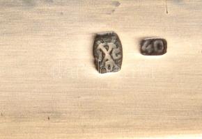 Jelzett alpakka tálca, Vatikán címerrel, 41×28 cm