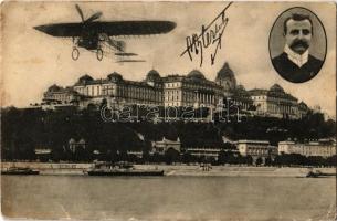 1910 Budapest I. Bleriot repülőgépe a Királyi várnál