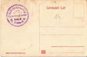 Budapest, Bleriot repülőgépével + "Kis Pajtás gyermeklap" pecsét a hátoldalon