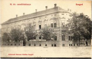 Szeged, M. kir. csendőrlaktanya. Grünwald Herman kiadása (vágott / cut)