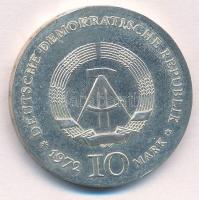 NDK 1972. 10M Ag "Heinrich Heine" műanyag tokban T:1,1- kis patina
GDR 1972. 10 Mark Ag &...